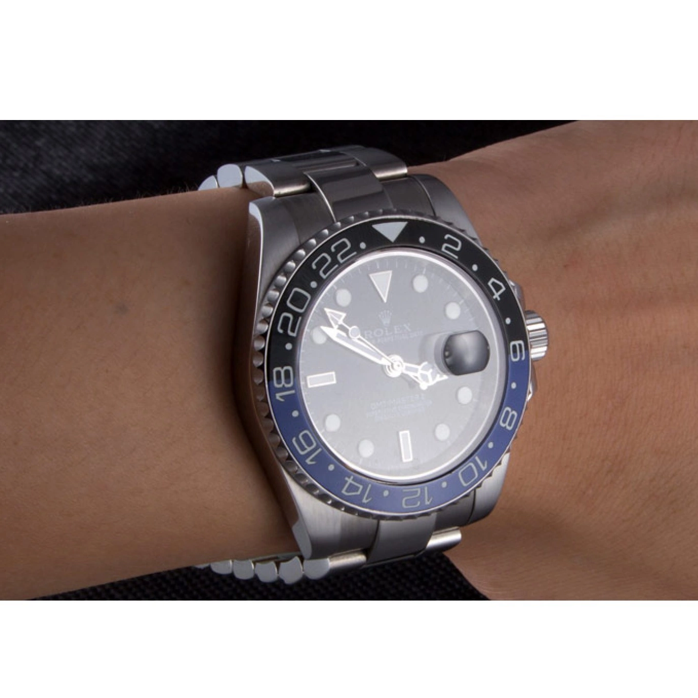 Aaa replica watch MASTER Rolex II 2013 621393 BLACK BLUE GMT BEZEL rl431 0824